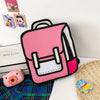 2D Cartoon Graphic Student Backpack