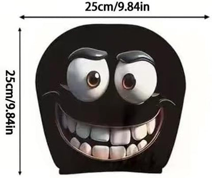 Funny Cartoon Car Headrest Cover, 2 Pieces Set of Cute Funny Eyes, Suitable for Halloween, Christmas Car Universal Elastic Models Funny Decoration