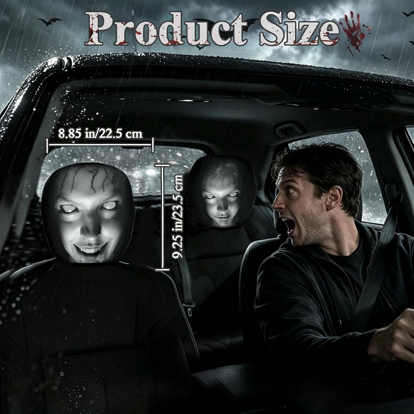 Ghost Face Headrest Covers 4pcs