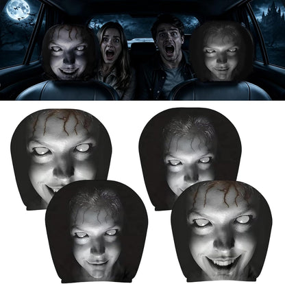 Ghost Face Headrest Covers 4pcs