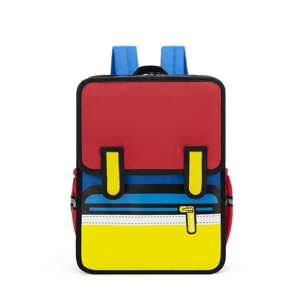 Flat Anime 2D Schoolpack Bag